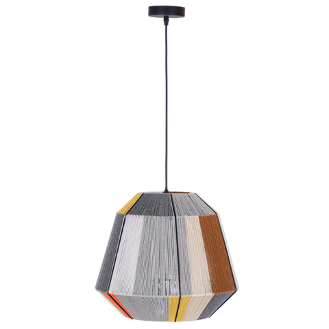 African Iron and Cotton String Pendant