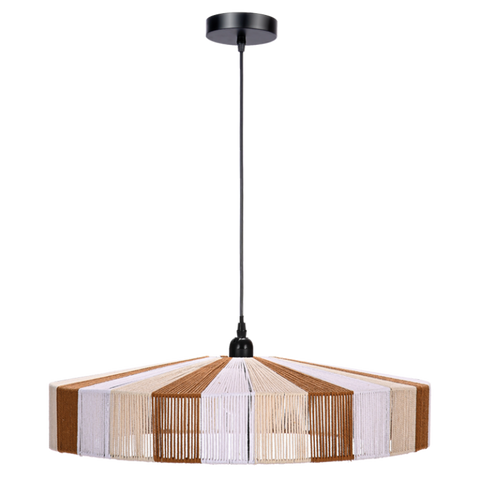 Natural Iron and Cotton String Pendant