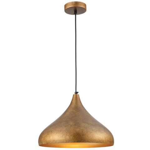 Gold Ruf Metal Pendant with Gold Inner