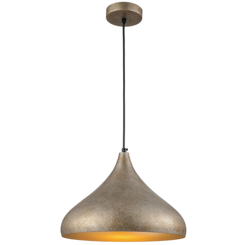 Champagne Ruf Metal Pendant with Gold Inner