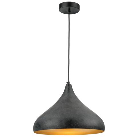 Black Ruf Metal Pendant with Gold Inner