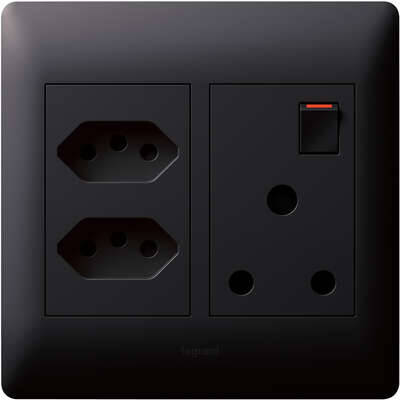 Legrand Ysalis New RSA Double Socket Monobloc 4x4 black