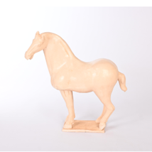 Statue Horse Antique Cream Crackle