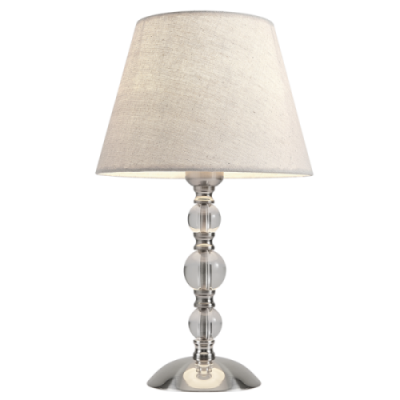 Table Lamp Glass & Metal with Shade