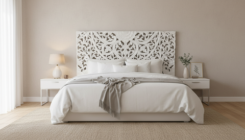 Carved half panel Headboard