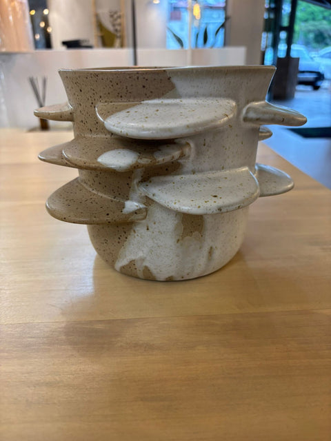 Planter Terracotta and White