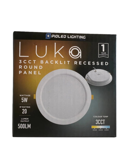 LUKA 3CCT Backlit Recessed Round Panel 5W