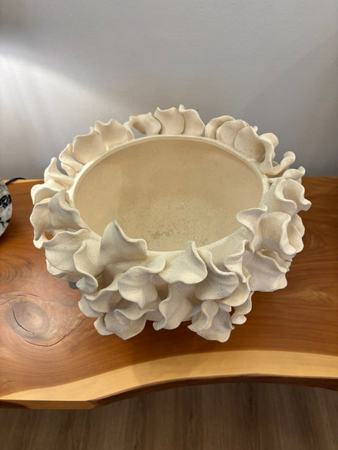 Planter Porcelain Organic Ivory Tall