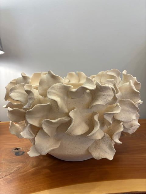 Planter Porcelain Organic Ivory Tall