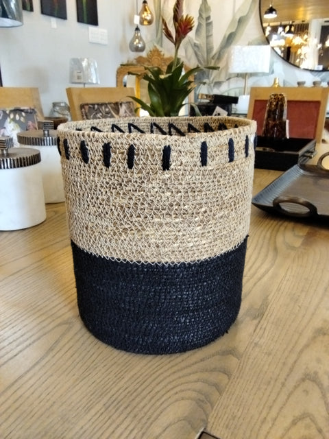 Basket Natural with Black Edging