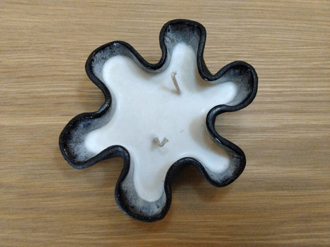 2 Wick Curly Black Candle