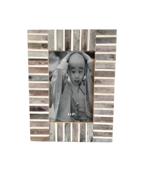 Photo Frame Bone Grey & White 4 x 6"