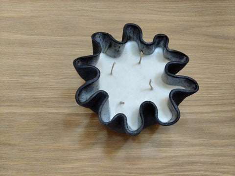 4 Wick Curly Black Candle