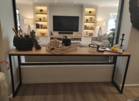 Wood and Metal Console