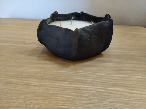 4 Wick Sculpted Black Candle